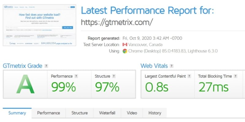 Hitrost spletne strani